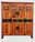 22220016: engraved cabinet with 8 doors & 3 drawers 